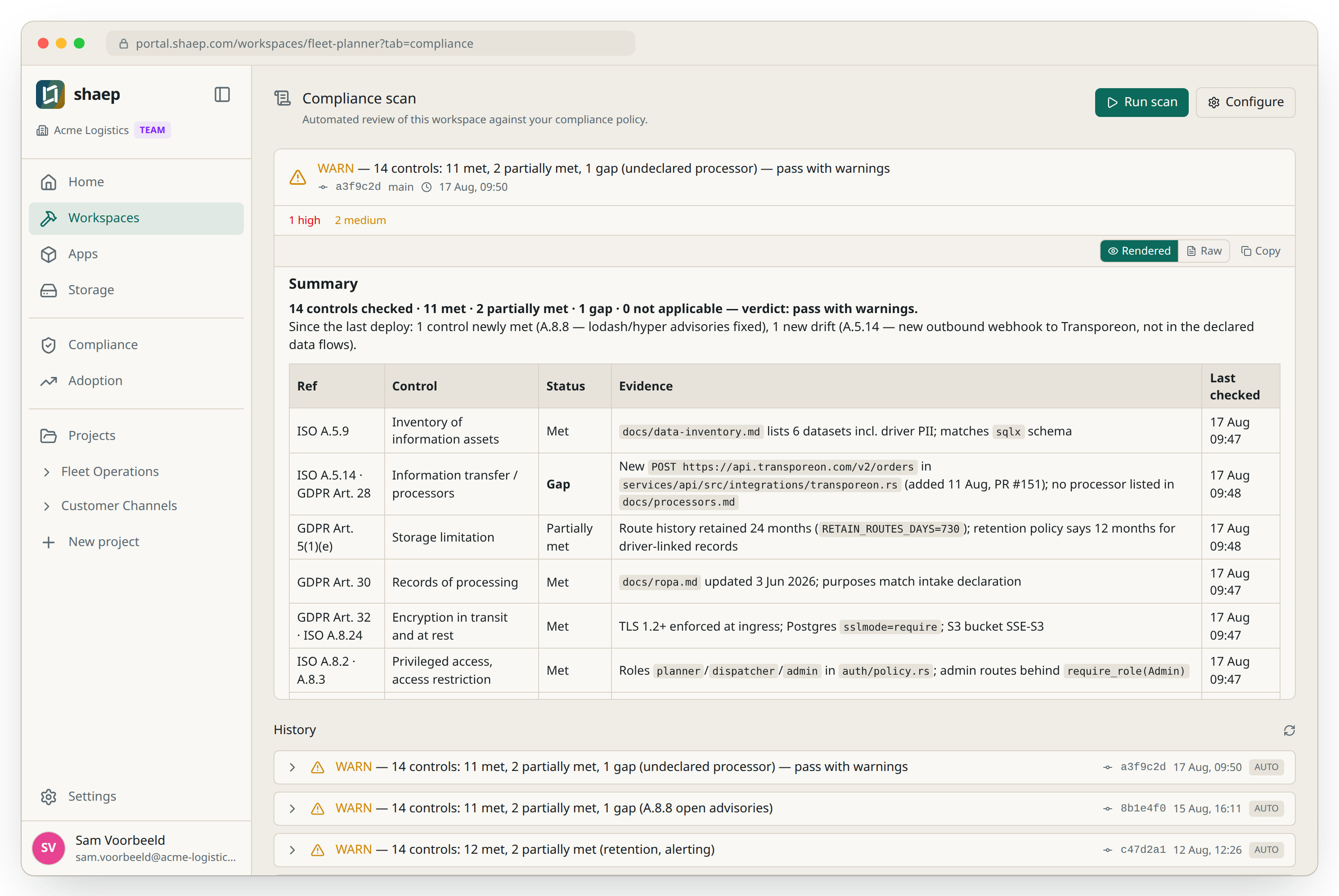Audit trails on every release