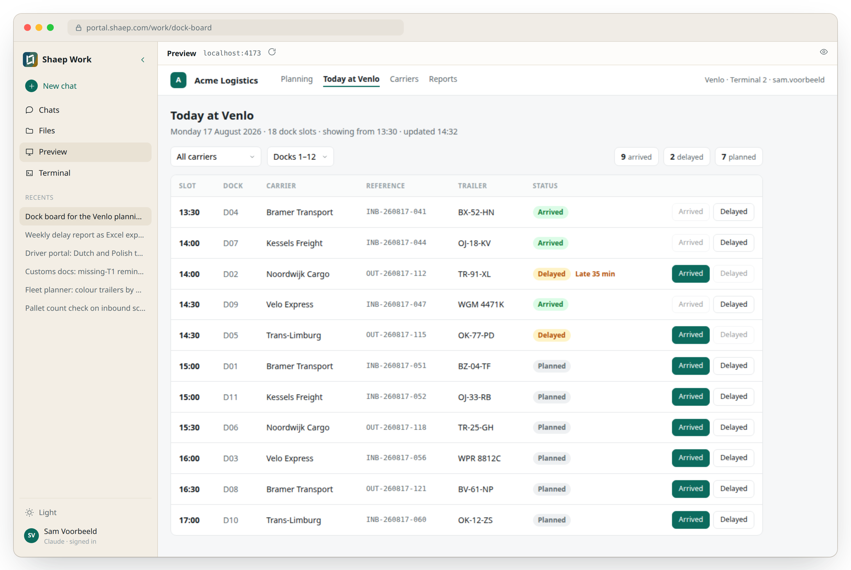 A working product, not a slide deck